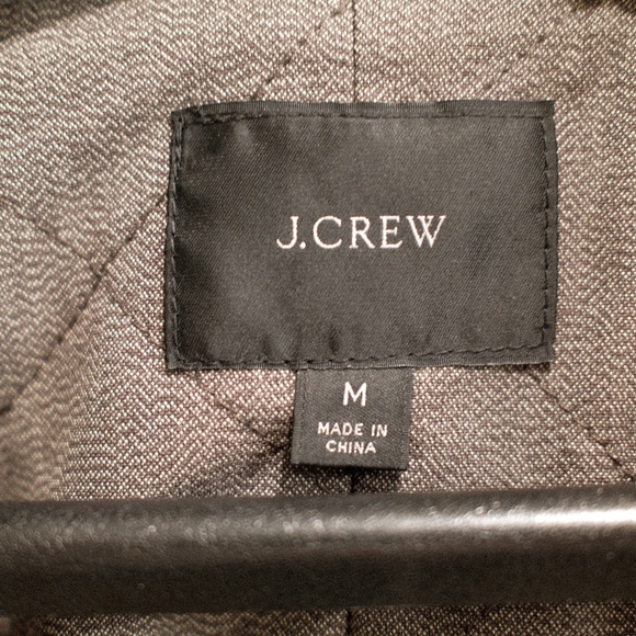 J. Crew Dock Peacoat in Navy Herringbone Size Medium Primaloft - Picture 3 of 4